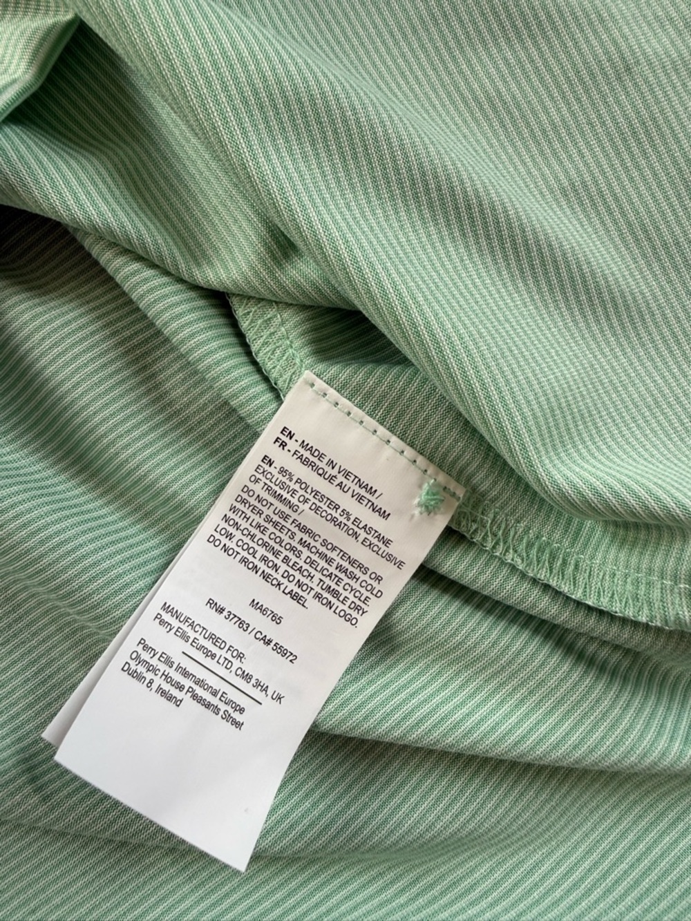 Men’s Callaway Mint Green Small Stripe Golf Polo Size XXL - Picture 8 of 11
